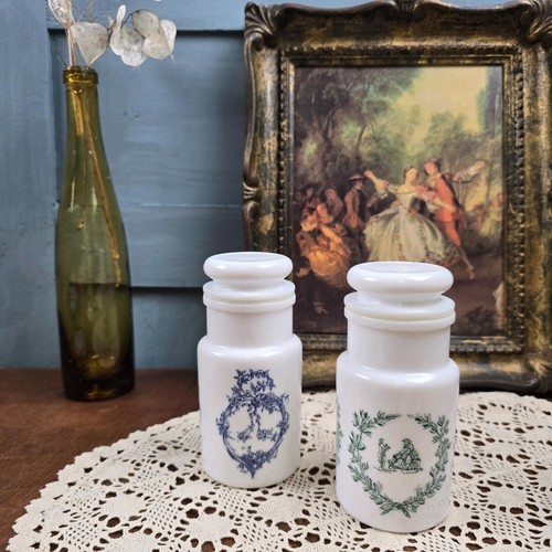 Lot pots anciens en verre - 2,