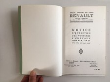 RENAULT notice d'entretien des