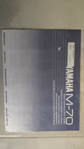 Yamaha owners manual - owners,
