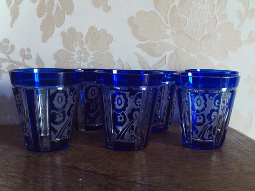 Verres art déco cristal - ,