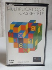 Ancien Jeu Ordinateur ALICE - Matra Hachette - MULTIPLICATIONS CASSE-TETE - 1984