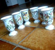 6 mazagrans Porcelaine de Paris édition limitée oiseaux chanteurs d'Europe