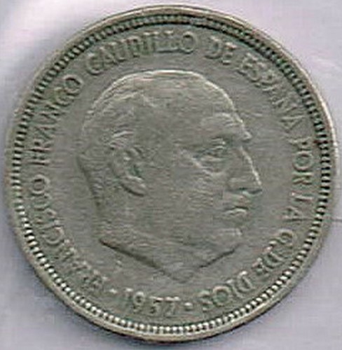 Espagne 5 pesetas franco - 5,