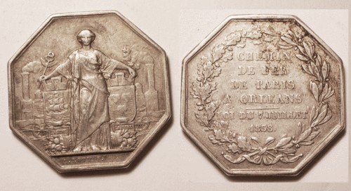 Médaille chemin fer - chemin, de