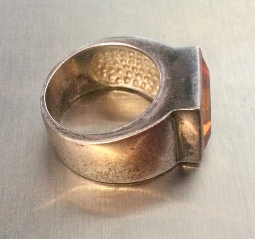 Argent massif bague ancienne - argent,