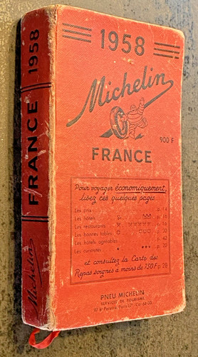 Guide michelin rouge 1958 - guide,