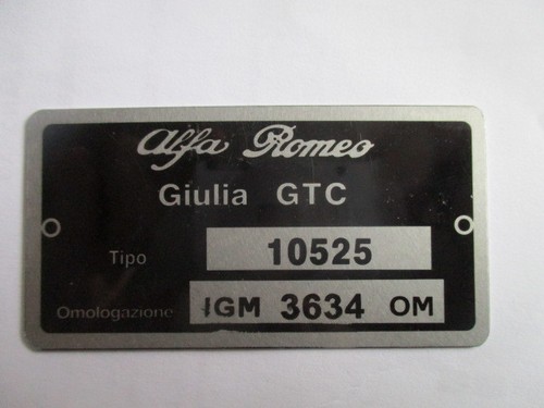 Plaque alfa romeo bouclier - plaque,