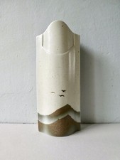 vase en porcelaine, Virebent, décor paysage, forme originale, 1970-80
