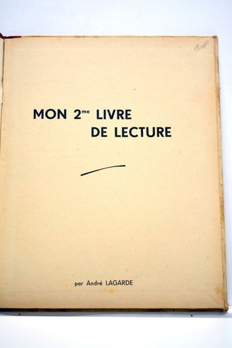Livre ancien lagarde mon - lagarde,