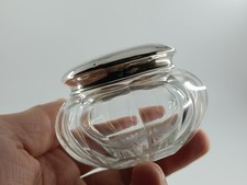 Boîte cristal et argent massif Minerve / Solid silver and crystal box