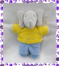 Doudou Peluche Babar Pantalon Bleu Pull Jaune Lansay