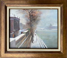 Tableau HST "Quai Paris en hiver" éc. Cortes Galien-Laloue / Schaeffer - G.M.