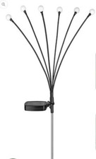 Lumière solaire lucioles de jardin noire 6 LED
