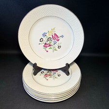 🔅 6 assiettes plates porcelaine Digoin Sarreguemines modèle floralies années 50