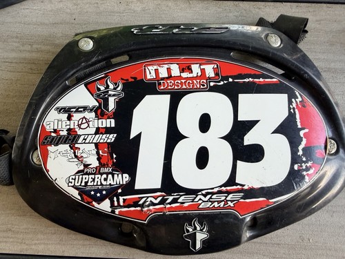 The bmx racing number plate - the,