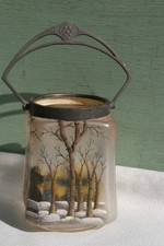 pot à biscuits décor hivernal art nouveau.