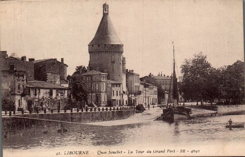 Cpa libourne quai - -,