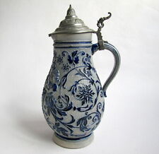 Grande chope à Bière ou Vin 34 cm  à Couvercle Grès de Betschdorf Alsace France