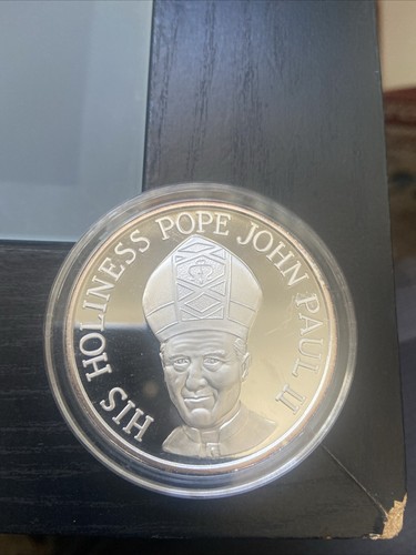Pope john paul medal silver - medal,