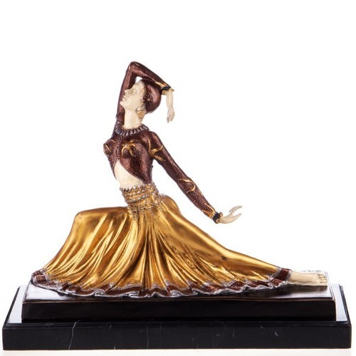 Coloured art deco bronze - art,