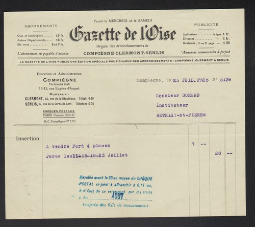 Compiegne journal - journal, /