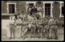 Cpa Carte Photo caserne Barbot Metz militaires 146e RI Infanterie 14e Cie m138