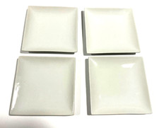 Assiette Carrée De Salade Dessert Blanche 7 3/4" Bord Rond Lisse NEUF