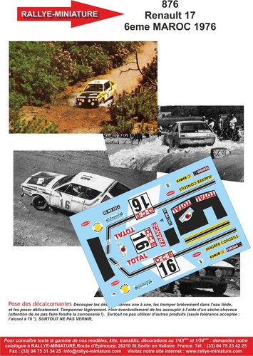 Decals ref 0876 - decals, renault