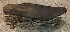 - selle cuir pour vélo années 1910 1920  a 3 ressorts   26cm