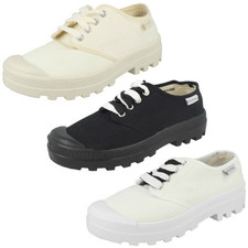 Baskets À Lacets Plates Rouge Pour Femmes