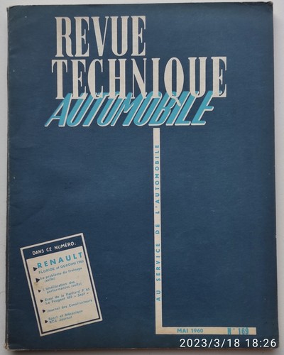 Revue technique automobile 169 - technique,