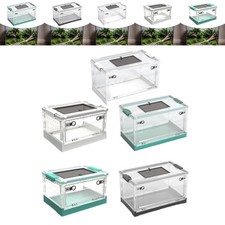 Enceinte de Table Transparente et Pliable pour Aquarium de Reptiles, Porte