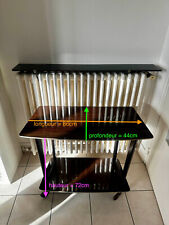 Meuble TV vintage année 70 / desserte à roulettes en bois laqué / étagère