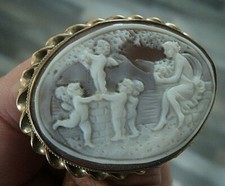 9ct Or Cameo Broche Classique