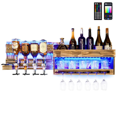 Casier bouteilles mural led - mural,