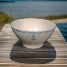 Bol Sarreguemines Marine Nationale Céramique Ancre  Cordage Collection Militaria