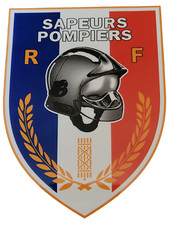 AUTOCOLLANTS SAPEURS POMPIERS BLASON STIKERS BSPP TOUTES SURFACES LETTRE SUIVIE