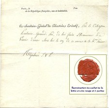 Secrétaire-général du directoire exécutif - Poulain-grand-pré- Manuscrit