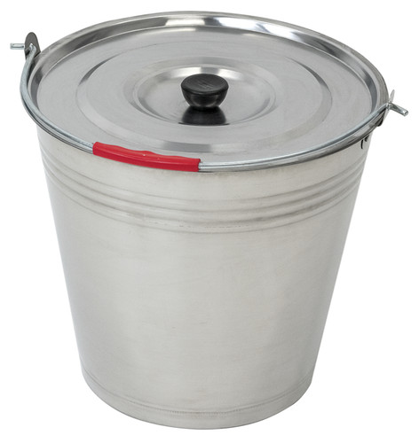 Seau inox 15l série - seau, avec