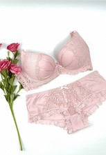 Ensemble Lingerie - Femme - Soutien Gorge - Culotte - Rose - Athéna - Bonnet C