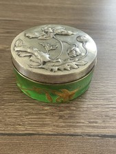 Ancienne boite en verre dégagé à l'acide Victor Saglier et Montjoye art nouveau