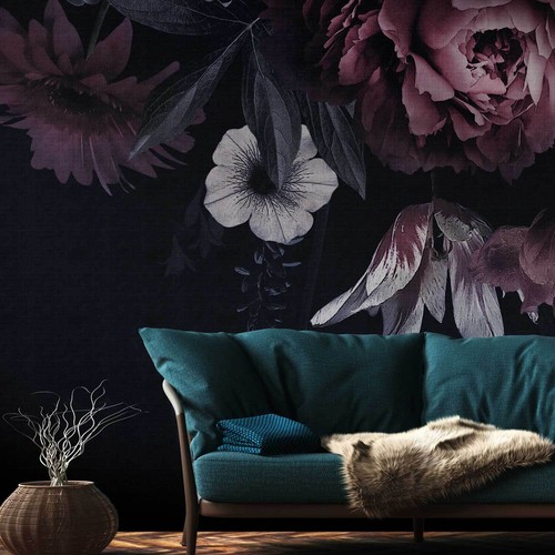 Papier peint fleurs