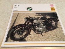 Carte moto Puch 250 TF 1952 collection Atlas motorbike Autriche