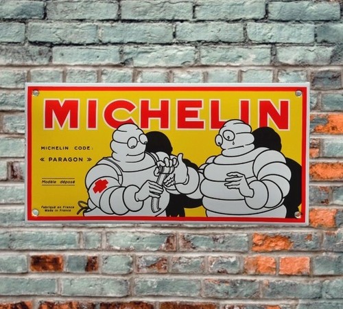 Plaque émaillée michelin - plaque,