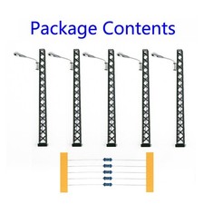 5pcs / Set Modélisme Ferroviaire Ho-Scale 1:87 Lampes LED Rue Feux Building Plan