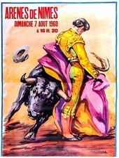 AFFICHE   Poster Nimes Corrida