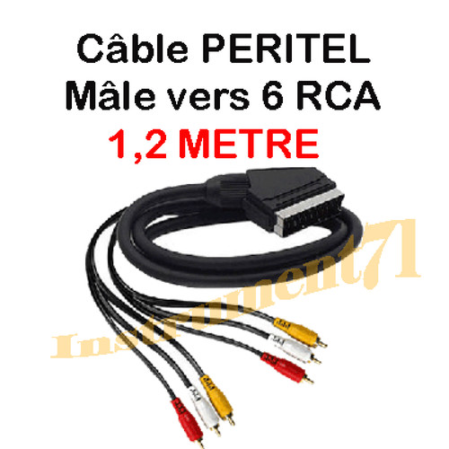 Câble péritel mâle vers - 1,