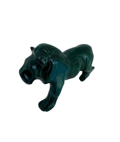 Lion figurine malachite - lion,