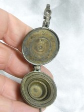 ANCIENNE SÉRIE POT POIDS A GODET BALANCE PESE OR BRONZE POINÇON COQ