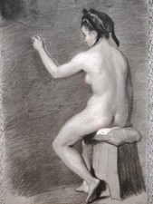Beau Dessin Fusain Rehaussé